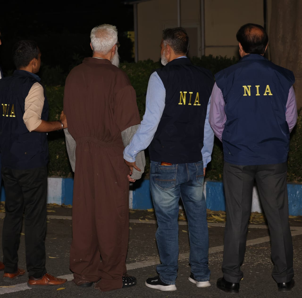 Tahawwur Rana with NIA officials. (NIA) Tahawwur Rana with NIA officials. (NIA)