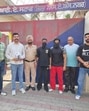 Mohali police recovered a .32-bore pistol, five live cartridges, three gold chains, two artificial bangles and a black T-shirt, inscribed with “Gangster” from the accused. (HT Photo) Mohali police recovered a .32-bore pistol, five live cartridges, three gold chains, two artificial bangles and a black T-shirt, inscribed with “Gangster” from the accused. (HT Photo)