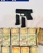 Three accused were arrested and 500 gm heroin, a Glock 9 mm pistol with two magazines and <span class='webrupee'>₹</span>33 lakh seized. Three accused were arrested and 500 gm heroin, a Glock 9 mm pistol with two magazines and <span class='webrupee'>₹</span>33 lakh seized.