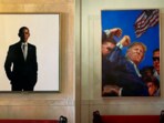 The White House has replaced Obama's portrait with Trump's iconic fist pump photo 