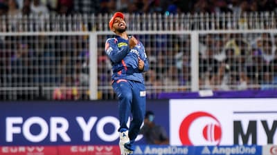 Nicholas Pooran celebrates a dismissal during LSG's match against KKR. (ANI Photo) Nicholas Pooran celebrates a dismissal during LSG's match against KKR. (ANI Photo)