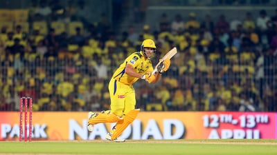 Shivam Dube's late charge is what pushed CSK beyond 100. He finished unbeaten on 31 off 29 balls. (ANI) Shivam Dube's late charge is what pushed CSK beyond 100. He finished unbeaten on 31 off 29 balls. (ANI)