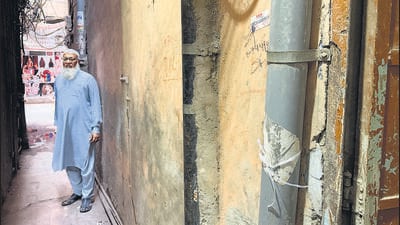 Although the family roots have always been in the Walled City, Iftikhar Ali has been a resident of the street since the turn of the century. (HT PHOTO) Although the family roots have always been in the Walled City, Iftikhar Ali has been a resident of the street since the turn of the century. (HT PHOTO)
