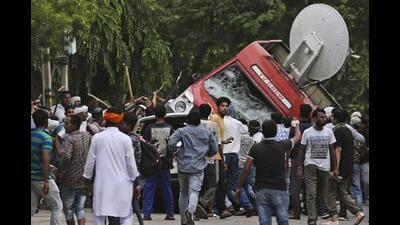 Chief judicial magistrate Ajay Kumar has acquitted all 29 accused in another FIR registered by the Panchkula police following the violence that erupted after the local CBI court held Dera Sacha Sauda head Gurmeet Ram Rahim Singh guilty in a rape case on August 25, 2017. (File) Chief judicial magistrate Ajay Kumar has acquitted all 29 accused in another FIR registered by the Panchkula police following the violence that erupted after the local CBI court held Dera Sacha Sauda head Gurmeet Ram Rahim Singh guilty in a rape case on August 25, 2017. (File)