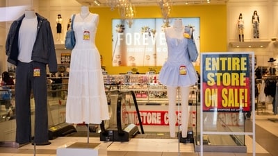 All Forever 21 stores in the US are shutting down this month. (Bloomberg) All Forever 21 stores in the US are shutting down this month. (Bloomberg)