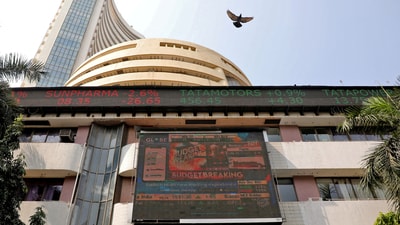 India's benchmark indices in the stock market surged nearly 2 per cent after Trump announced a 90 day pause on US tariffs (REUTERS)