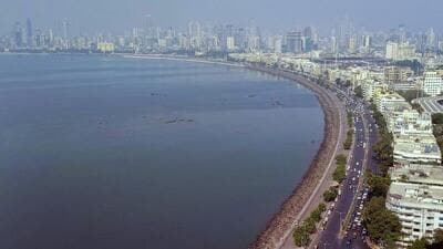 Mumbai, Dec 07 (ANI): An aerial view of Marine Drive curving along the Arabian Sea, in Mumbai on Friday. (ANI Photo) (Girish Shrivastav) Mumbai, Dec 07 (ANI): An aerial view of Marine Drive curving along the Arabian Sea, in Mumbai on Friday. (ANI Photo) (Girish Shrivastav)