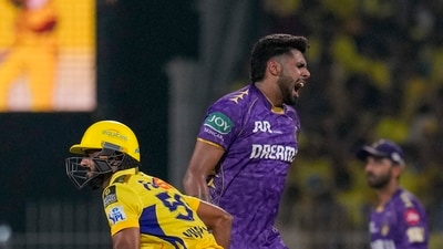 The only partnership of note was between Vijay Shankar and Rahul Tripathi, which brought CSK 43 runs off 33 balls for the third wicket. (PTI) The only partnership of note was between Vijay Shankar and Rahul Tripathi, which brought CSK 43 runs off 33 balls for the third wicket. (PTI)
