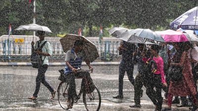 Light showers were observed in parts of the city on Thursday. (PTI) Light showers were observed in parts of the city on Thursday. (PTI)