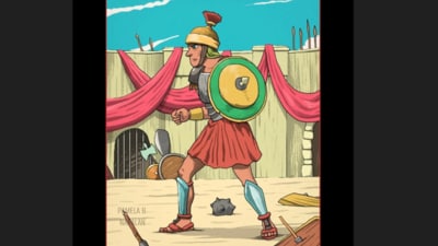 An optical illusion showed a warrior missing his sword, leaving users puzzled as they tried to spot the cleverly hidden weapon. (Facebook/Minion Quotes) An optical illusion showed a warrior missing his sword, leaving users puzzled as they tried to spot the cleverly hidden weapon. (Facebook/Minion Quotes)
