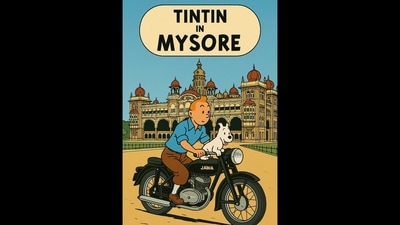 The crossover between Tintin and Mysore palace has gone viral. (X/@SanandanaYS) The crossover between Tintin and Mysore palace has gone viral. (X/@SanandanaYS)