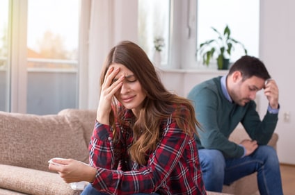 Younger couples are more likely to be sad and depressed. (Shutterstock) Younger couples are more likely to be sad and depressed. (Shutterstock)