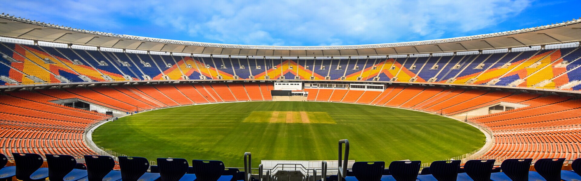 The Narendra Modi Stadium in Ahmedabad has a capacity of 110,000. (Image: GCA.com) The Narendra Modi Stadium in Ahmedabad has a capacity of 110,000. (Image: GCA.com)