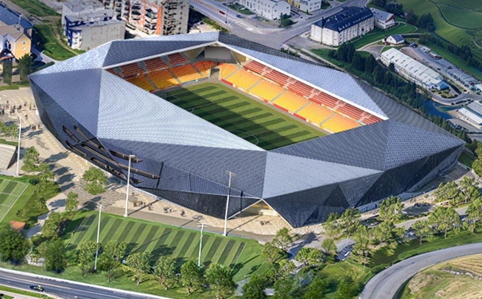 The angular exterior is inspired by the shape of diamonds, to symbolise the resilience and strength of the Norwegian people. (Nordic Office of Architecture) The angular exterior is inspired by the shape of diamonds, to symbolise the resilience and strength of the Norwegian people. (Nordic Office of Architecture)