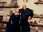 Designer Gaurav Gupta and his friend Navkirat Sodhi pose together at their Delhi home. 