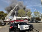 A large fire broke in Irvine, California on Sunday