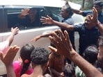 Rajinikanth greeted fans while shooting for his upcoming film Jailer 2 in Kerala.