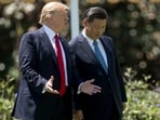 US President Donald Trump (L) and Chinese President Xi Jinping (R) walk together at the Mar-a-Lago estate in Palm Beach, Florida. US President Donald Trump (L) and Chinese President Xi Jinping (R) walk together at the Mar-a-Lago estate in Palm Beach, Florida.