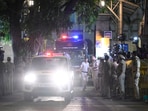 A cavalcade escorting Tahawwur Hussain Rana leaves the Patiala House Court, in New Delhi on Friday. A cavalcade escorting Tahawwur Hussain Rana leaves the Patiala House Court, in New Delhi on Friday.
