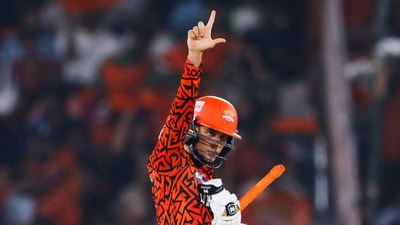 Abhishek made the most of those chances though and he was the aggressor initially in the stand with Head. He scored his half-century in just 19 balls. (ANI) Abhishek made the most of those chances though and he was the aggressor initially in the stand with Head. He scored his half-century in just 19 balls. (ANI)