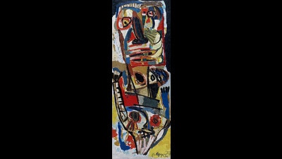Deux Tetes (Two Heads) by Karel Appel; 1953. (Solomon R Guggenheim Museum, New York) Deux Tetes (Two Heads) by Karel Appel; 1953. (Solomon R Guggenheim Museum, New York)