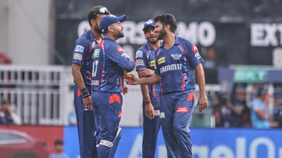 For LSG, Shardul Thakur took two wickets in the final over of the first innings. (AP) For LSG, Shardul Thakur took two wickets in the final over of the first innings. (AP)