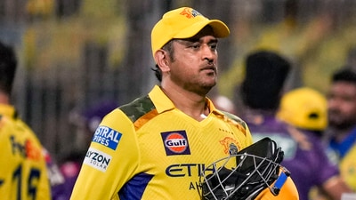 MS Dhoni after CSK's latest loss to KKR at Chepauk on Friday. (PTI) MS Dhoni after CSK's latest loss to KKR at Chepauk on Friday. (PTI)