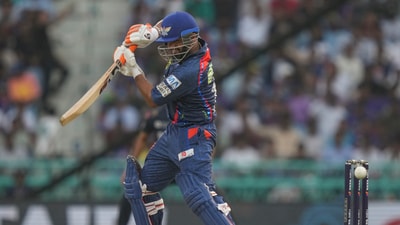 Rishabh Pant scored 21 runs off 18 balls against Gujarat Titans. (PTI) Rishabh Pant scored 21 runs off 18 balls against Gujarat Titans. (PTI)