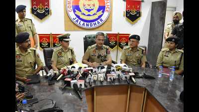 Punjab director general of police Gaurav Yadav addressing the media in Jalandhar on Saturday. (HT Photo) Punjab director general of police Gaurav Yadav addressing the media in Jalandhar on Saturday. (HT Photo)