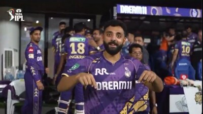 Varun Chakaravarthy with the KL Rahul celebration Varun Chakaravarthy with the KL Rahul celebration