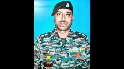 Subedar Kuldeep Chand (HT Photo) Subedar Kuldeep Chand (HT Photo)