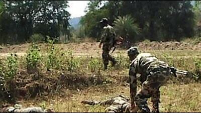 The exchange of fire began around 9 am on Saturday and intermittent firing has continued since then, according to a statement issued by police. (PTI/ Representative photo) The exchange of fire began around 9 am on Saturday and intermittent firing has continued since then, according to a statement issued by police. (PTI/ Representative photo)