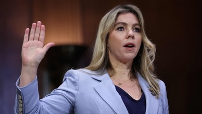Sarah Wynn-Williams, former Director of Global Public Policy at Facebook, is sworn in before testifying during a Senate Judiciary Committee hearing in the Dirksen Senate Office Building on Capitol Hill on April 09, 2025 in Washington, DC. (Getty Images via AFP) Sarah Wynn-Williams, former Director of Global Public Policy at Facebook, is sworn in before testifying during a Senate Judiciary Committee hearing in the Dirksen Senate Office Building on Capitol Hill on April 09, 2025 in Washington, DC. (Getty Images via AFP)