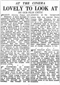 A snippet of a review of Madhubala's Phagun from HT archives, 1958. A snippet of a review of Madhubala's Phagun from HT archives, 1958.
