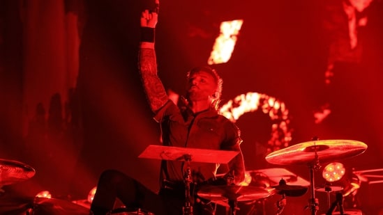 Liam Howlett, co-founder of British band "The Prodigy", performs during the 2025 Coachella Valley Music and Arts Festival at Empire Polo Club on April 11, 2025 in Indio, California. (Photo by VALERIE MACON / AFP) / RESTRICTED TO EDITORIAL USE(AFP)