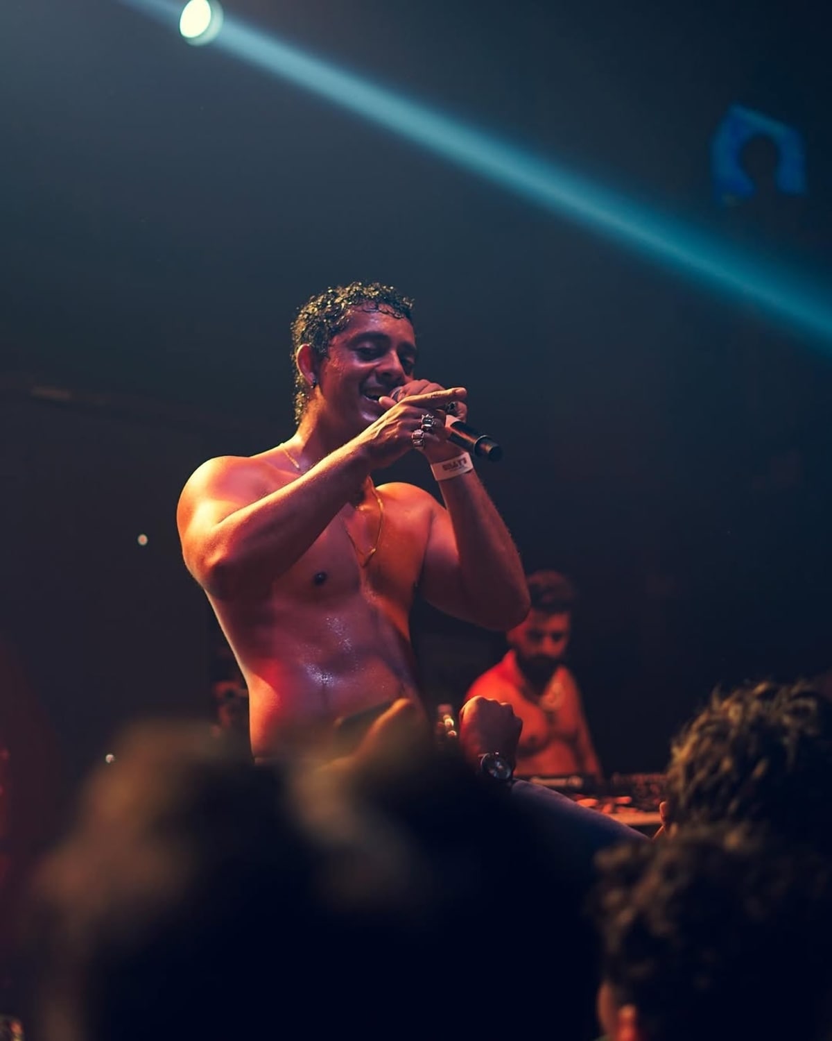 Hanumankind performing at Coachella with Kerala chenda drummers