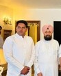 Ex-MLA Dalvir Singh Goldy being welcomed into the party fold by Congress general secretary in-charge of Punjab Bhupesh Baghel, state party chief Amarinder Singh Raja Warring and LOP Partap Singh Bajwa. (HT Photo)