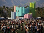 People attend the Coachella Valley Music and Arts Festival in Indio, California, U.S., April 12, 2025. REUTERS/Daniel Cole