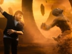 Chiranjeevi plays the lead role in Vassistha's socio-fantasy film Vishwambhara. Chiranjeevi plays the lead role in Vassistha's socio-fantasy film Vishwambhara.