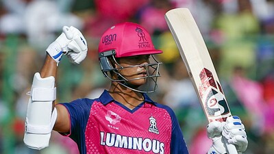 Yashasvi Jaiswal celebrates reaching his half-century. He scored 75(47), his second half-century of IPL 2025. (ANI) Yashasvi Jaiswal celebrates reaching his half-century. He scored 75(47), his second half-century of IPL 2025. (ANI)