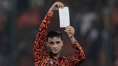 Abhishek Sharma slammed 141 runs against Punjab Kings. (AP Image) Abhishek Sharma slammed 141 runs against Punjab Kings. (AP Image)