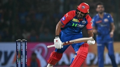 IPL 2025, DC vs MI: Karun Nair registered a 22-ball fifty. (AFP)