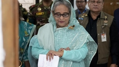 Sheikh Hasina’s 16-year-long Awami League regime was toppled on August 5 last year in a violent mass uprising. (AP) Sheikh Hasina’s 16-year-long Awami League regime was toppled on August 5 last year in a violent mass uprising. (AP)