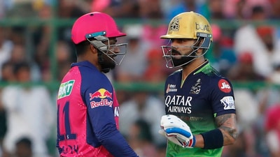 IPL 2025, DC vs MI: Virat Kohli asked Sanju Samson to check his heartbeat. (AP) IPL 2025, DC vs MI: Virat Kohli asked Sanju Samson to check his heartbeat. (AP)