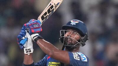 Lucknow Super Giants's Nicholas Pooran2025_000357B) (PTI) Lucknow Super Giants's Nicholas Pooran2025_000357B) (PTI)