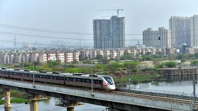 On the intervening night of Saturday and Sunday, the Namo Bharat train crossed the Yamuna for the first time. (HT Archive) On the intervening night of Saturday and Sunday, the Namo Bharat train crossed the Yamuna for the first time. (HT Archive)