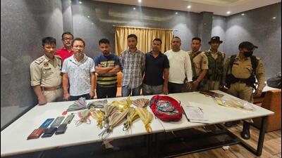 The three suspected smugglers were spotted in a Dhaba in Mohanbari Tiniali of Dibrugarh The three suspected smugglers were spotted in a Dhaba in Mohanbari Tiniali of Dibrugarh