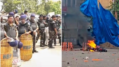 The Calcutta HC stepped in and ordered the immediate deployment of Central Armed Police Forces in Murshidabad as protests over Qaqf Act turned violent. The Calcutta HC stepped in and ordered the immediate deployment of Central Armed Police Forces in Murshidabad as protests over Qaqf Act turned violent.