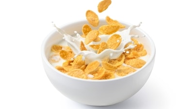 Cereal and milk can cause blood sugar spikes, leading to hunger and cravings. (Shutterstock) Cereal and milk can cause blood sugar spikes, leading to hunger and cravings. (Shutterstock)
