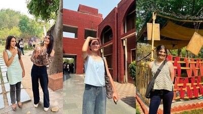 Students on Delhi University campus have found ways to counter the city's heat. Students on Delhi University campus have found ways to counter the city's heat.